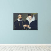 Toile Portrait d'un couple (Insitu (Plancher de Bois))