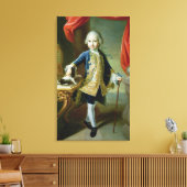 Toile Portrait d'un garçon avec animal de compagnie espa (Insitu(Salon))