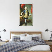 Toile Portrait d'un garçon avec animal de compagnie espa (Insitu(Chambre))