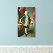 Toile Portrait d'un garçon avec animal de compagnie espa (Insitu (Plancher de Bois))