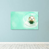 Toile Portrait d'un sceau dans l'eau (Insitu (Plancher de Bois))