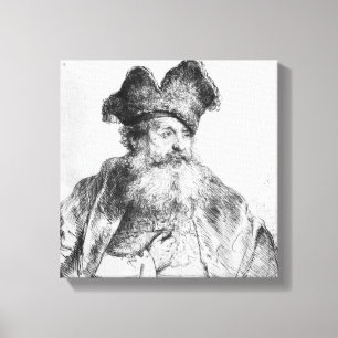 Toile Portrait d'un vieil homme