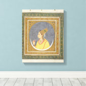 Toile Portrait d'une dame tenant un pétale de lotus, (Insitu (Plancher de Bois))