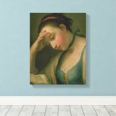 Toile Portrait d'une femme 2 (Insitu (Plancher de Bois))