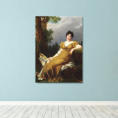 Toile Portrait d'une femme assise (Insitu (Plancher de Bois))