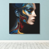 Toile Portrait D'Une Femme En Abstrait (Insitu (Plancher de Bois))