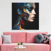 Toile Portrait D'Une Femme En Abstrait (Insitu(Salon))