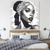Toile Portrait d'une femme noire (Insitu(Chambre))