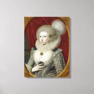 Toile Portrait d'une femme, probablement coton de