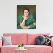 Toile Portrait d'une femme russe à l'écharpe verte (Insitu(Salon))