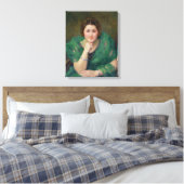 Toile Portrait d'une femme russe à l'écharpe verte (Insitu(Chambre))