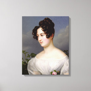Toile Portrait d'une jeune femme, 1827 (huile sur la