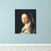 Toile Portrait d'une jeune femme, c.1663-65 (Insitu (Plancher de Bois))