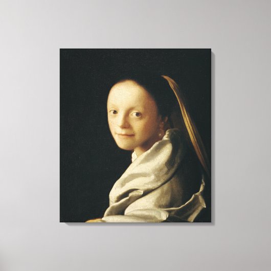 Toile Portrait d'une jeune femme, c.1663-65 (Recto)
