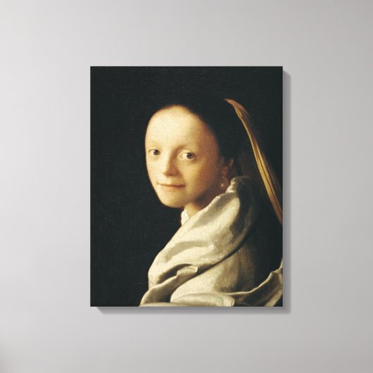 Toile Portrait d'une jeune femme, c.1663-65 (Recto)