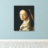 Toile Portrait d'une jeune femme, c.1663-65 (Insitu (Plancher de Bois))