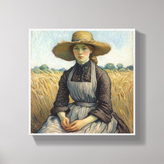 Toile Portrait d'une paysanne Vincent van Gogh (Recto)