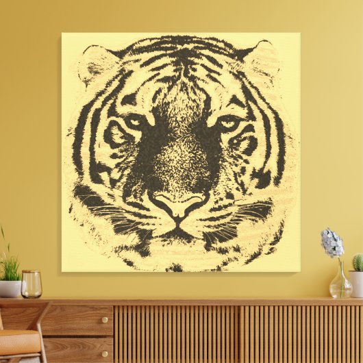 Toile Portrait en gros plan du gros tigre (Insitu(Salon))