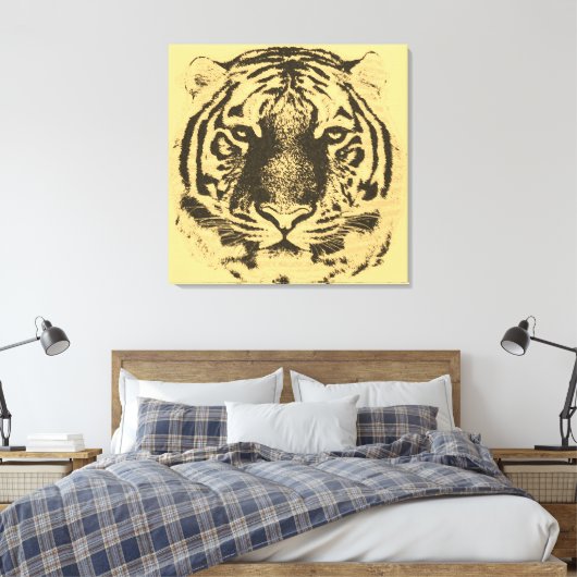 Toile Portrait en gros plan du gros tigre (Insitu(Chambre))