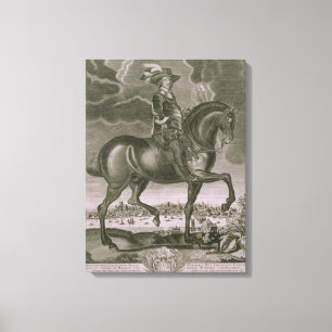 Toile Portrait équestre d'Oliver Cromwell (1599-1658)
