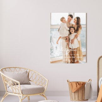 Toile Portrait familial personnalisé