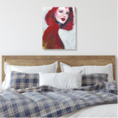 Toile Portrait Fem - Rouge (Insitu(Chambre))
