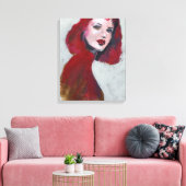 Toile Portrait Fem - Rouge (Insitu(Salon))