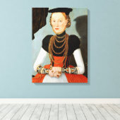 Toile Portrait féminin - Cranach le jeune - c1564 (Insitu (Plancher de Bois))
