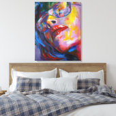 Toile portrait femme avec lunette (Insitu(Chambre))