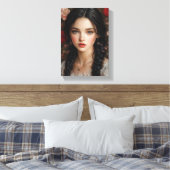 Toile Portrait floral élégant (Insitu(Chambre))