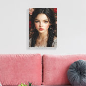 Toile Portrait floral élégant (Insitu(Salon))