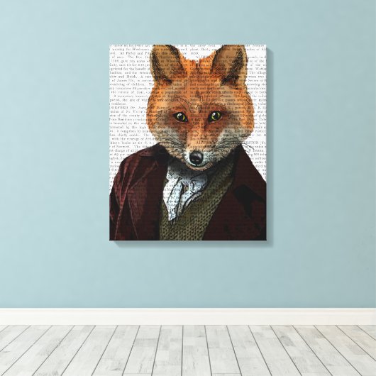 Toile Portrait Fox (Insitu (Plancher de Bois))