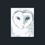 Toile Portrait funky Owl<br><div class="desc">Cette impression d'aquarelle présente un portrait souple d'un hibou | En Juin Erica Vess</div>