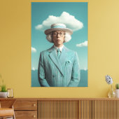 Toile Portrait Gentleman Surreal Seaside (Insitu(Salon))