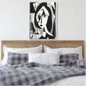 Toile Portrait géométrique Abstrait de la femme (Insitu(Chambre))