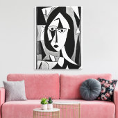 Toile Portrait géométrique Abstrait de la femme (Insitu(Salon))