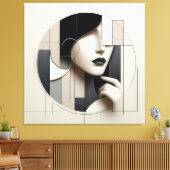 Toile Portrait Géométrique Sculpté (Insitu(Salon))