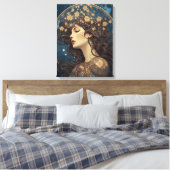 Toile portrait imaginaire femme style tarot (Insitu(Chambre))