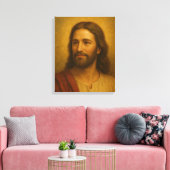 Toile Portrait Jésus Christ #2™ LDS Peinture murale (Insitu(Salon))