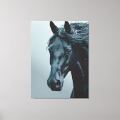 Toile Portrait Majestic Black Horse (Recto)