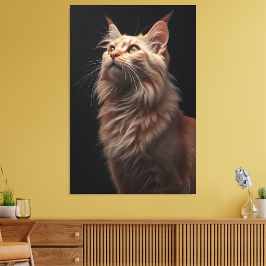 Toile Portrait Majestic Feline (Insitu(Salon))