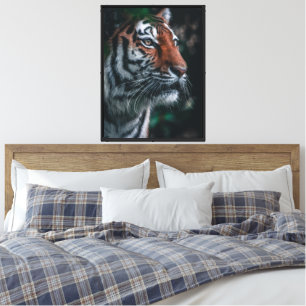 Toile Portrait Majestic Tiger Puissante Faune