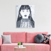 Toile Portrait nocturne (Insitu(Salon))
