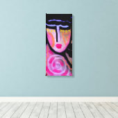 Toile Portrait numérique Abstrait funky d'une femme (Insitu (Plancher de Bois))