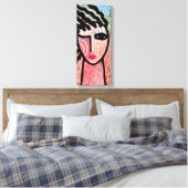 Toile Portrait numérique Abstrait funky d'une femme (Insitu(Chambre))