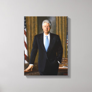 Toile Portrait officiel de la présidence Bill Clinton