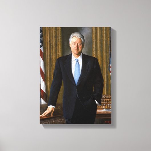 Toile Portrait officiel de la présidence Bill Clinton (Recto)