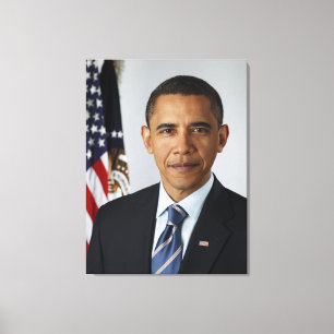 Toile Portrait officiel du président Barack Obama pendan