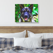 Toile Portrait peint à l'huile de berger allemand (Insitu(Chambre))