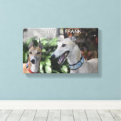 Toile Portrait personnalisé deux animaux | IMPRIMÉ PERSO (Insitu (Plancher de Bois))